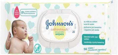 Johnsons baby Cottontouch Art.H603070  влажные салфетки Нежность хлопка , 56 шт./упак.