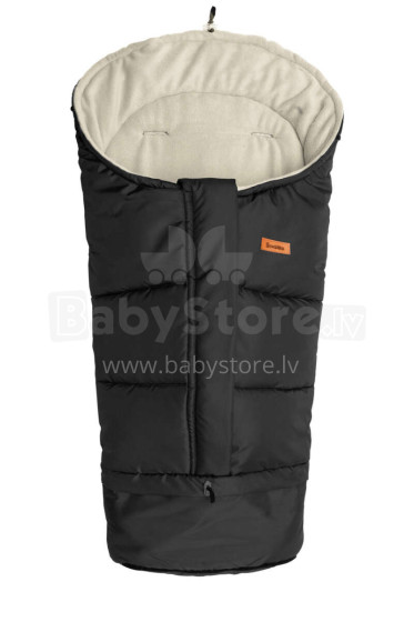 Sensillo Romper Bag Art.847 black/beige  Спальный мешок для коляски на натуральной овчинке