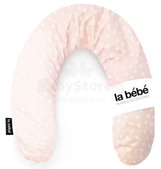 „La Bebe ™“ turtingos medvilnės slaugos motinystės pagalvė, 55750 rožinių taškų pasaga, skirta maitinti / miegoti / nėščia 30x175 cm