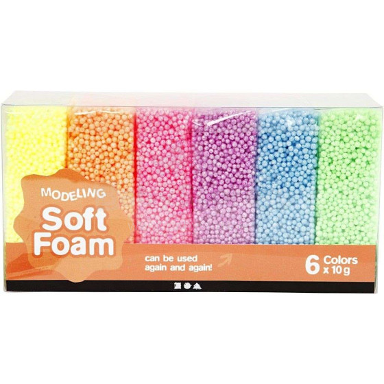 Play Foam Art.78060 Комплект шариковой массы для лепки 6 шт.