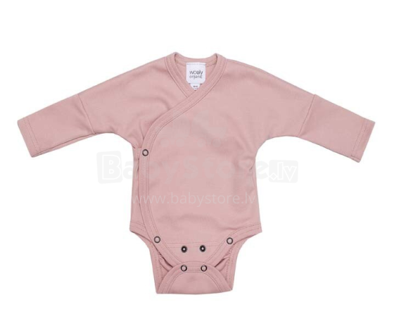 Wooly Organic Baby Art.56730 Dusty Pink  Bērnu bodijs no organiskās kokvilnas (56-74cm)