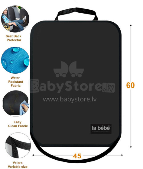 La bebe™ Car Seat Back Protector Art.56793 Black