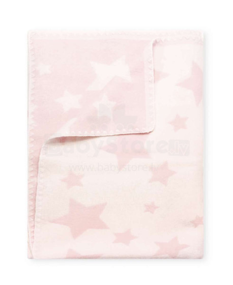 Kids Blanket Cotton  Stars Art.56950 Pink Dabīgas kokvilnas sedziņa (sega)/plediņš bērniem 100x140cm,(B kvalitātes kategorija)