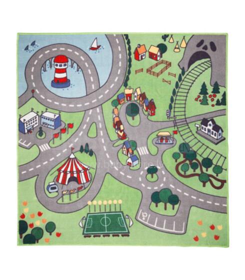 Ikea STADSDEL art. 303.619.10 Vaikų kambario kilimas (130x133 cm)