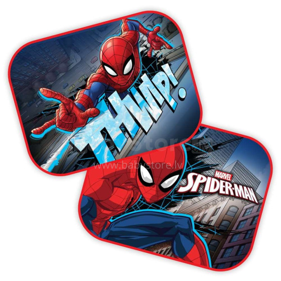 Disney Sunshade Spiderman  Art.9323 Cолнцезащитные шторки на липучках, 2 шт.
