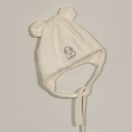 „Vilaurita Art.55“ merino vilnos kilpinė dviguba kūdikių kepurė (38, 40, 44, 48 cm dydžiai)