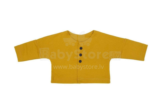 Wooly Organic Jackets Art.59959 Golden Yellow  Детская кофточка с длинным рукавом из чистого хлопка