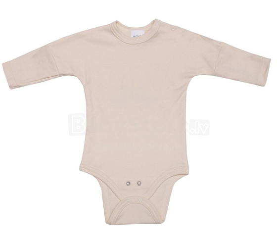 „Wooly Organic Baby Art“. 63716 „Ecru Organic Baby“ kūdikių bodis (56–74 cm)