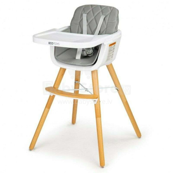 Eco Toys Feeding Chair Art.C-220 Grey barošanas krēsls