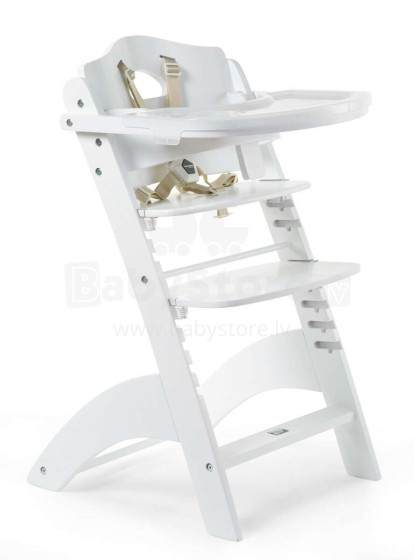 Childhome Lambda Art. HCL3CW balta medinė maitinimo kėdė