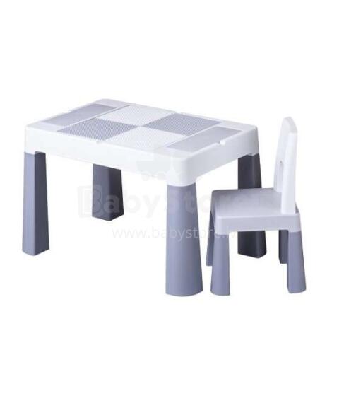 „Tega“ kūdikių staliukas + kėdė MULTIFUN pilka MF-001