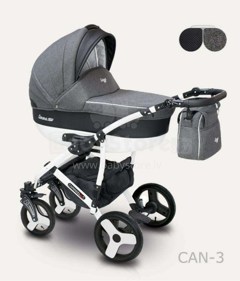 „Camarelo Carera Art.CAN-3“ universalus vaikų vežimėlis 2 viename
