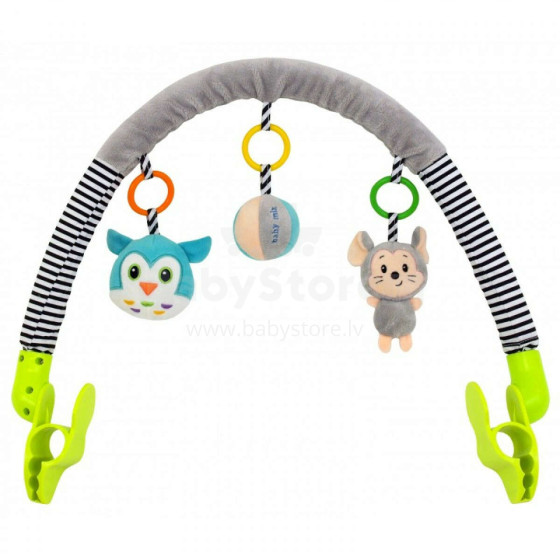 Baby Mix Owl Art.34465  Minkšta ir spalvinga žaislų arka vežimėliams, lovoms ir automobilinėms kėdutėms