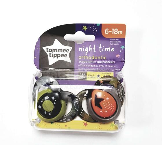 „Tommee Tippee“ art. 43336296 Naktinis ortodontinis silikoninis čiulptukas 6-18 mėn (2 vnt.)
