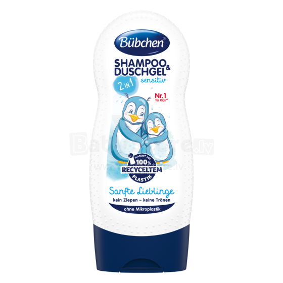 Bubchen Shampoo&Duschgel Art.70410 Šampūns un dušas želeja “Mīļie pingvīni”, 230 ml