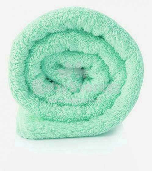„Baltic Textile“ kilpiniai rankšluosčiai „Super Soft Green“ Vaikiški medvilniniai kilpiniai rankšluosčiai 50x90cm