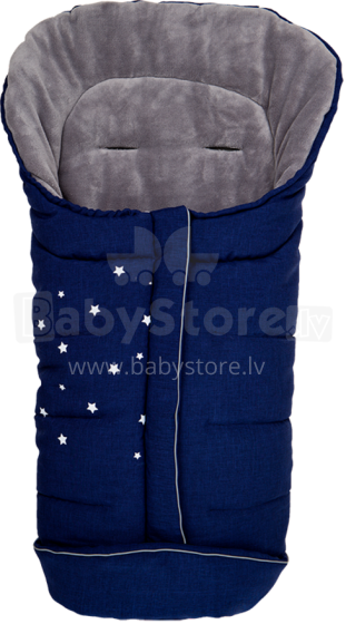 Fillikid Art.3010-07 Barodino Blue Melange Baby Sleeping Bag black Baby Sleeping Bag Bērnu Ziemas Siltais Guļammaiss 100х50