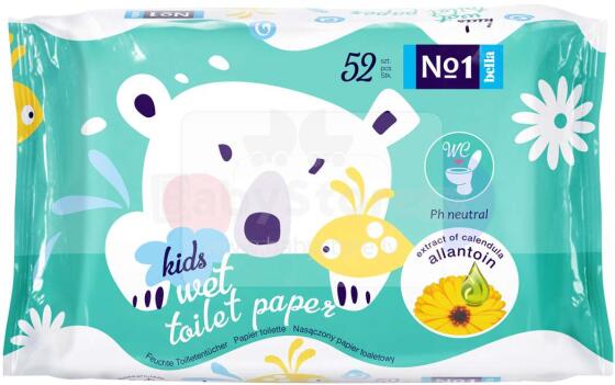 Šlapias tualetinis popierius „Bella Kids Art Be-043“ (52 vnt.)