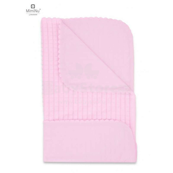 MimiNu Minky Kvadraciki Pink baby blanket