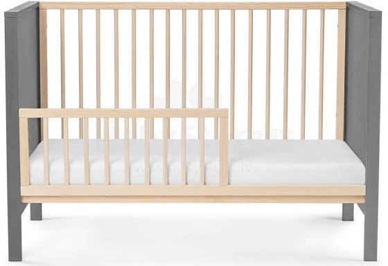 KinderKraft Mia Art.KKHMIAGRY000M Grey Bērnu gulta 120x60сm ar matraci