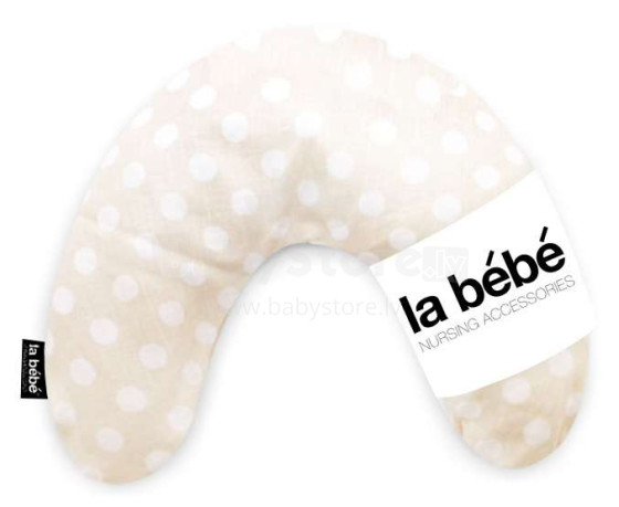La Bebe™ Mimi Nursing Cotton Pillow Art.73388 Dots Подковка для сна, путишествий, кормления малыша 19x46cm