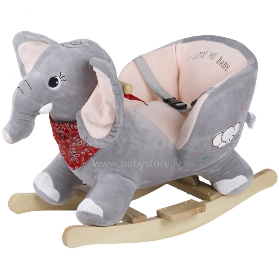 „Babygo'15 Elephant Rocker Plush Animal Baby Wooden Swing“ - su muzika