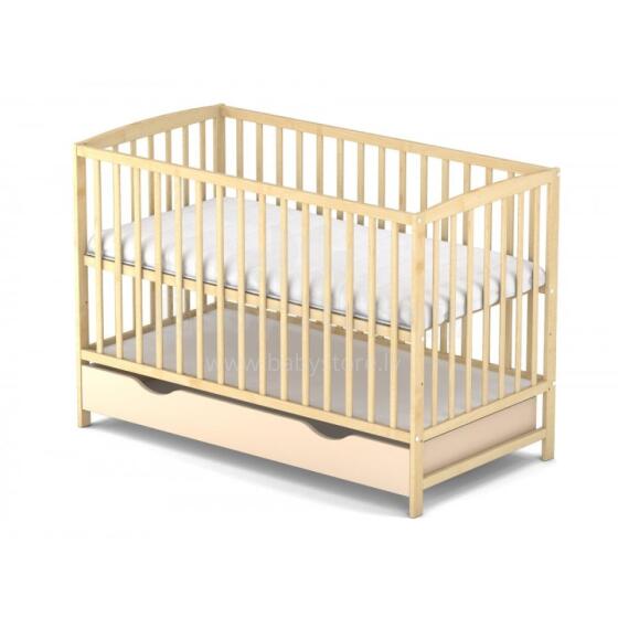 Elf Bed Arco Drawer Art.74235 Natural Medinė kūdikio lovelė su stalčiumi daiktams susidėti (120x60 cm)