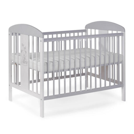 La Bebe™ Kids Wood Cot Tomi 20 Art.74492 Grey Vaikiška medinė lovelė 120x60 cm