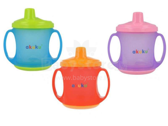 Akuku art.A0133 puodelis kūdikiams nuo 4 mėnesių 180 ml (pažeista pakuotė)