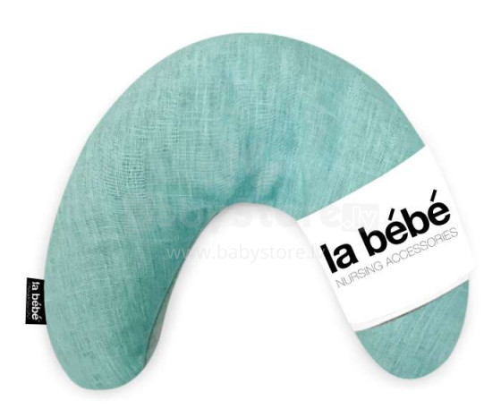 La Bebe™ Mimi Nursing Pillow Art.78704 Aqua Blue Подкова для сна, путешествий, кормления малыша 19x46cm