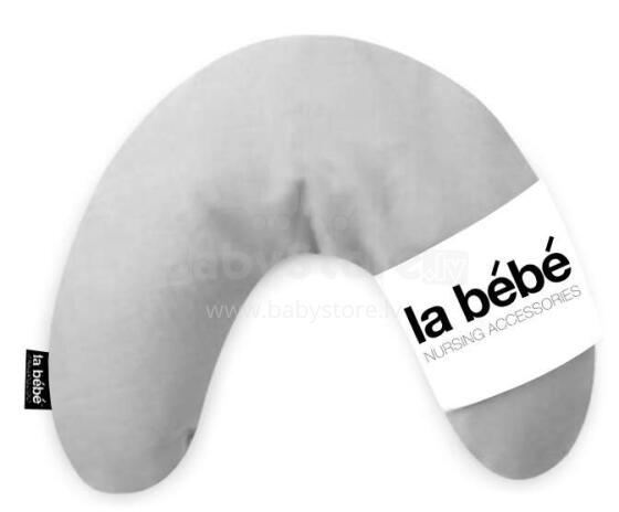 „La Bebe ™“ medvilnės pagalvė „Mimi“ slaugai Prekės Nr. 788939 Šviesiai pilka pasagos pagalvėlė 19x46cm