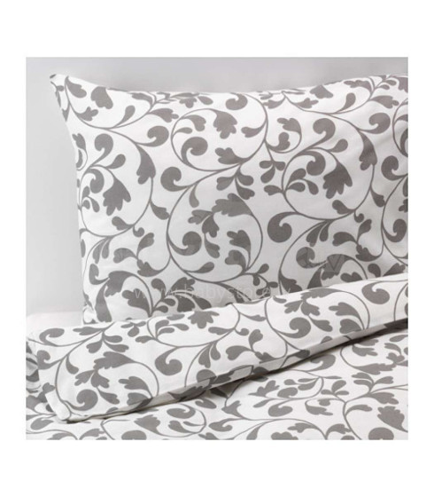 Ikea ROSTVIN Art.000.000.00 Quilt cover and pillowcase, grey/white