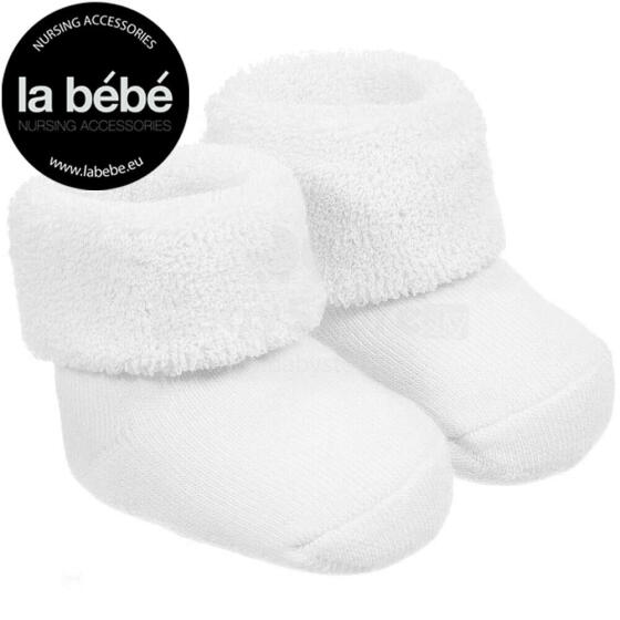 Natūralios medvilninės kūdikių kojinės „La Bebe ™“. 81008 Natūralios medvilnės kūdikių kojinės iš trijų porų