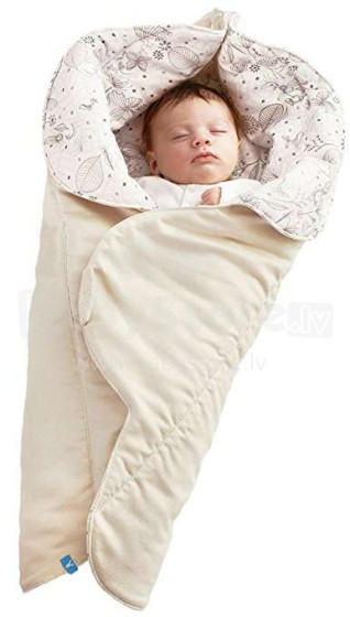 Wallaboo Baby Wrap Leaf Ecru Art.WWC.0609.1207 Одеяло для пеленания