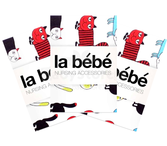 La Bebe™ Set 75x75(3) Art.81793 Cats Хлопковые (сатиновые) пеленки 75x75cm, 3 шт