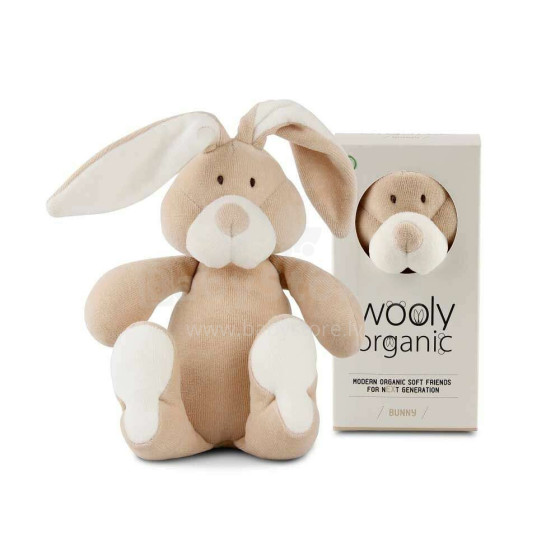 „Wooly Organic Bunny Art.00202 Premium“ - „Eco Cotton“ minkštas žaislų zuikutis, (100% natūralus)