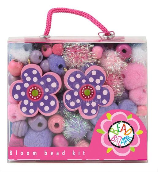 BeadBazaar Art.105282 Kūrybinis rinkinys su karoliukais ir perlais papuošalų gamybai (vyriai ir karoliukai)