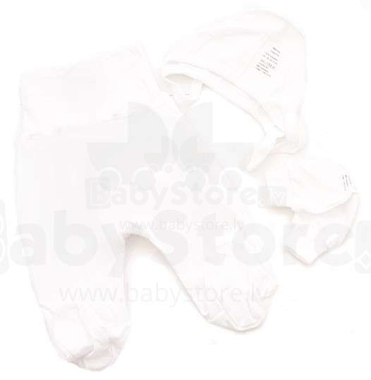 Galatex Art.83189 Хлопковый комплектик штанишк +шапочка+рукавички+бодик