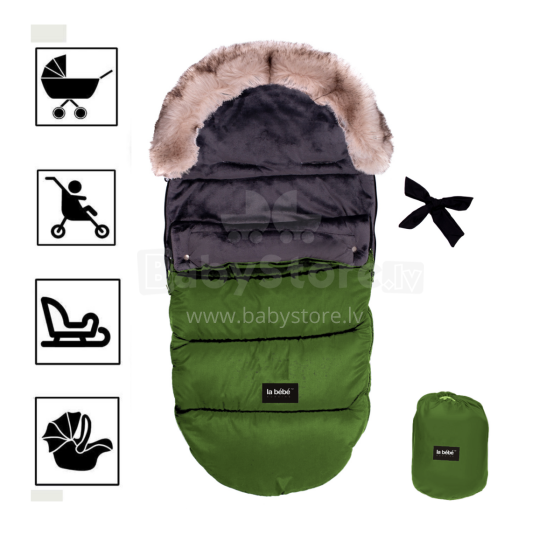 Babylove Winter Footmuff Art.83955 Universalus šiltas miegmaišis rogėms / vežimėliams