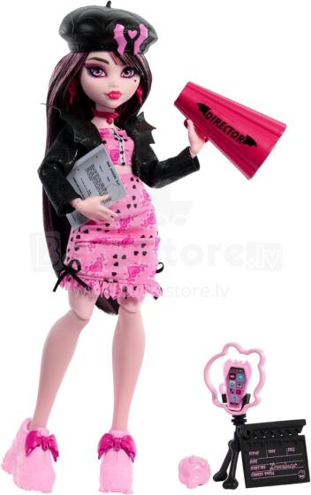 Monster High – Fearbook Draculaura Art.HXW30 Fearbook Drakulaura kino klubo lėlė su priedais