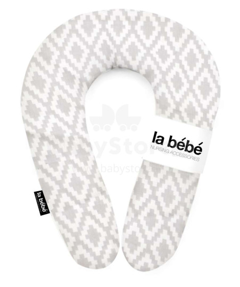 La Bebe™ Snug Cotton Nursing Maternity Pillow Art.85481 Royal grey 20*70cm