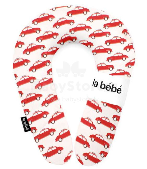 La Bebe™ Snug Cotton Nursing Maternity Pillow Art.85494 Cars Red/White