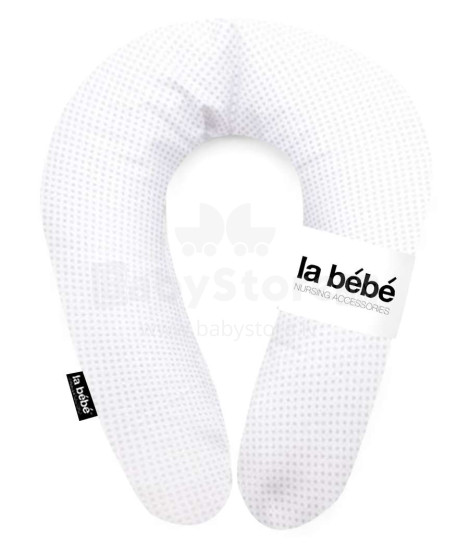 La Bebe™ Snug Cotton Nursing Maternity Pillow Art.85699 Pearl   Satin Подковка для сна / кормления малыша