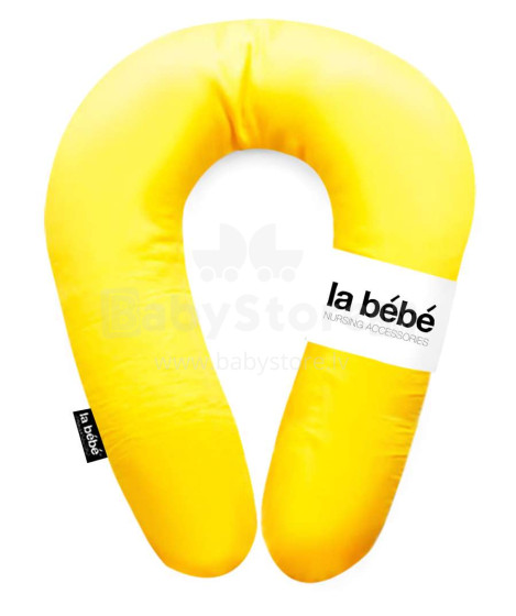La Bebe™ Snug Cotton Satin&Yellow Art.85703 Подковка для сна/кормления малыша Mit.20x70см