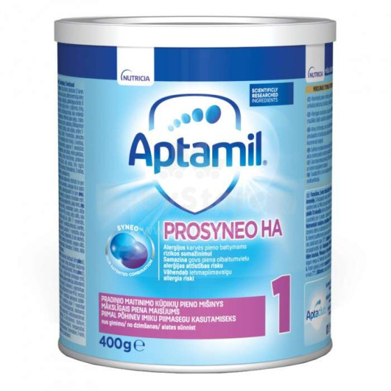 Aptamil HA 1 Art.651952 гиппоаллергенная адаптированная молочная смесь, с рождения, 400гр