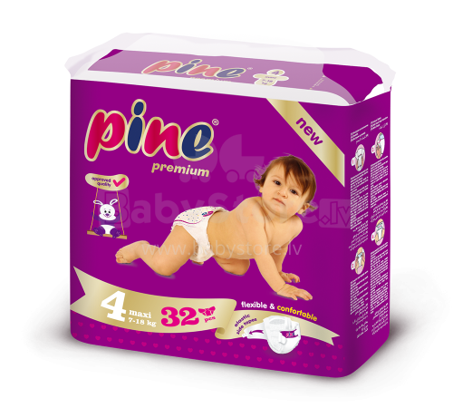 Pine Maxi 4 Diapers 7-18 kg 32 pcs
