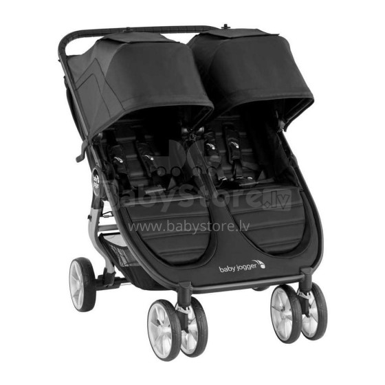 Baby Jogger'20 City Mini 2 Double Art.2111611 Jet  Спортивная коляска для двойняшек
