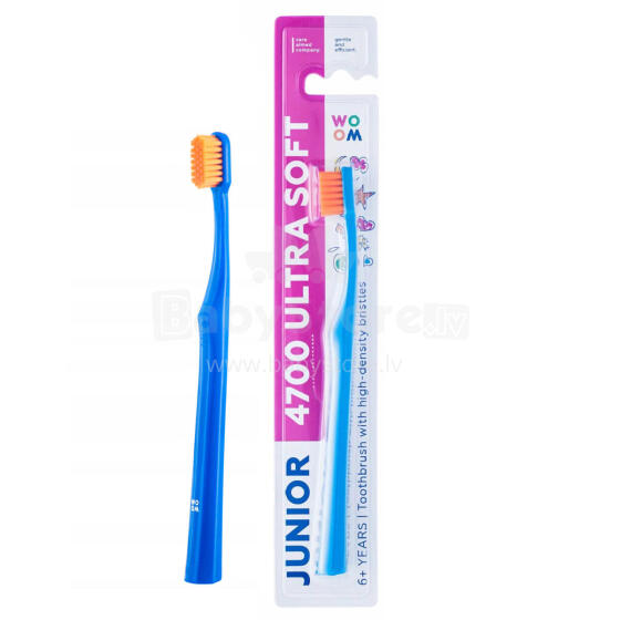 Woom Junior 4700 Ultra Soft  Art.91628 Ypač minkštas vaikiškas dantų šepetėlis (nuo 6 metų)