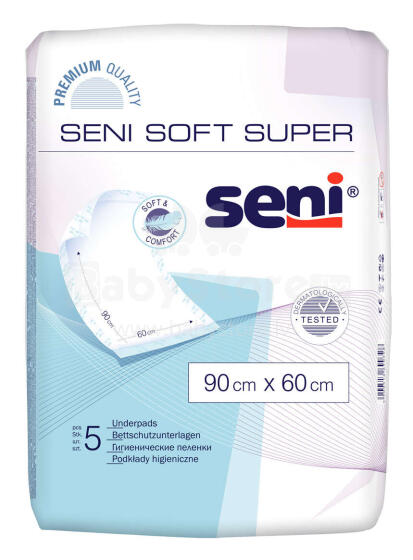 Seni Soft Art. 330526 Sugeriamieji lakštai 5 vnt. (90x60cm)