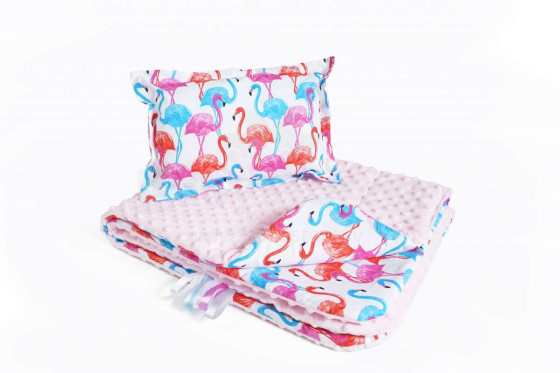 Baby Love  Art.91830 Minky Set Комплект белья  - мягкое двухсторонее одеяло-пледик из микрофибры + подушка